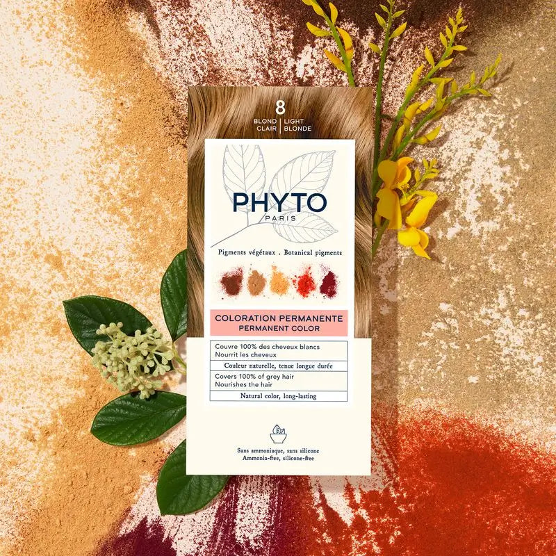 Phyto Color 8 Coloración Permanente Tono Rubio Claro