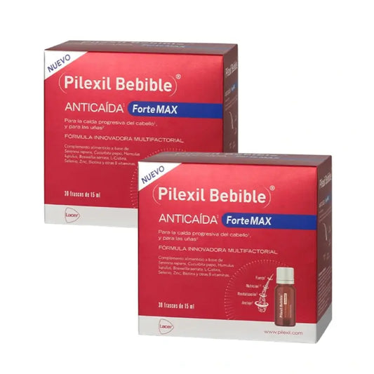 Pilexil Bebível Anticaida Forte Max Duplo 2 Meses, 30 Unidades x 15 ml