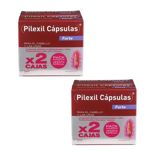 Pilexil Anti-queda de Cabelo Cápsulas Forte Pack 2 x 100