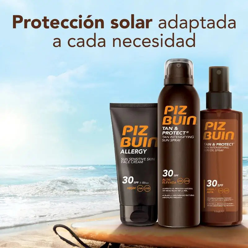 Piz Buin Loção protetora solar SPF30 Intensificador de bronzeado de alta proteção com proteção UVA/UVB, 150ml