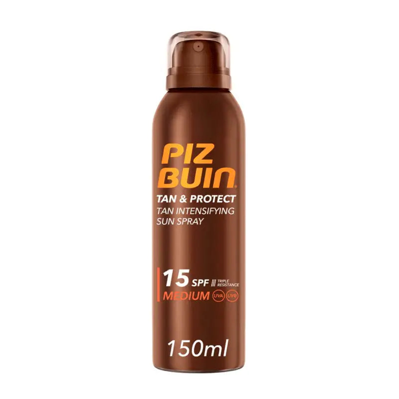 PIZ BUIN Tan & Protect Protector Solar En Spray, Acelerador Del Bronceado SPF 15, 150 ml