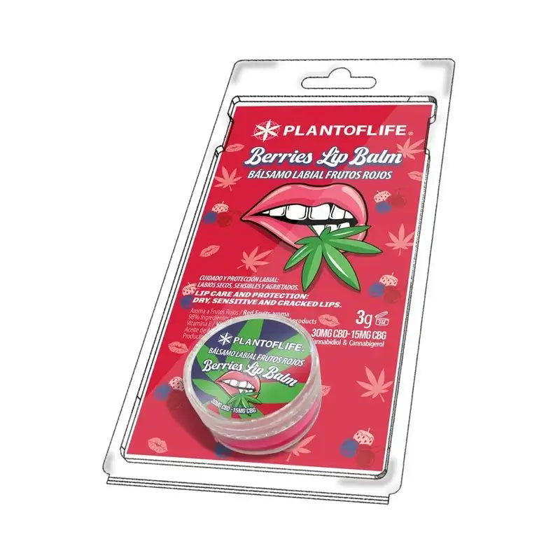 Plant Of Life Lipbalm Frutos Vermelhos 1% CBD - 0,5% Cbg , 3 g