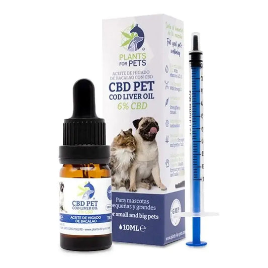 Plants For Pets Óleo de fígado de bacalhau CBD 6% , 10 ml