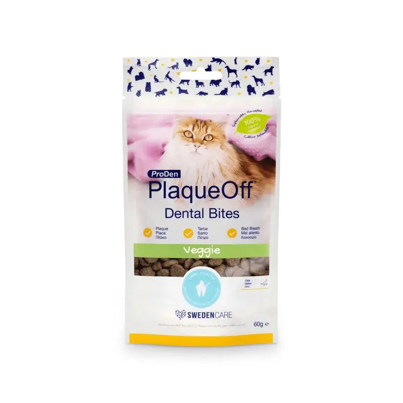 PLAQUEOFF CROQ GATO DENTAL 60GR