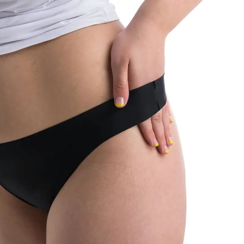 Platanomelón Salud E Higiene Kiwitas Tanga Comfy Braguitas Menstruales Negro / M