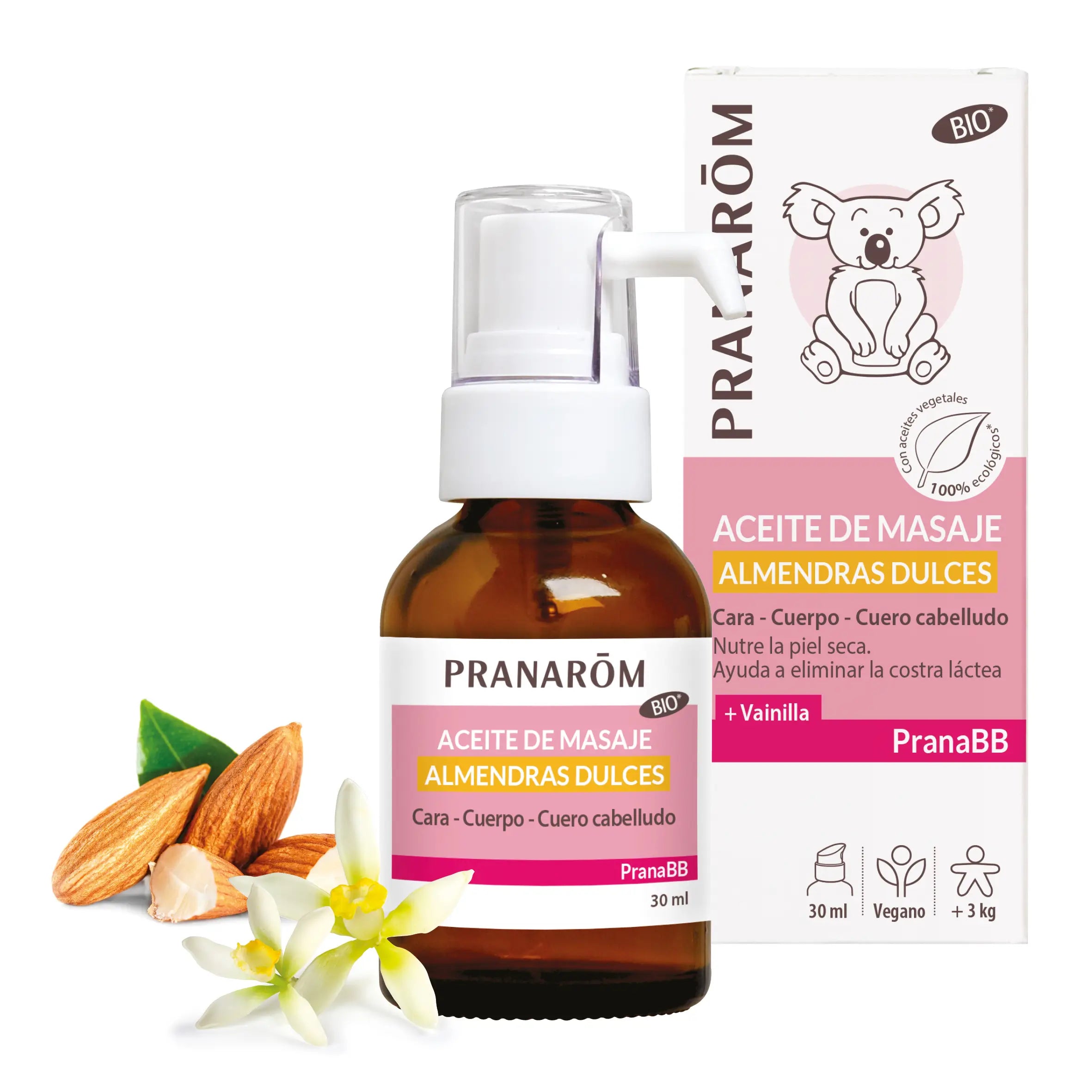 Pranarôm Aceite De Masaje Almendras Dulces BIO, 30 ml