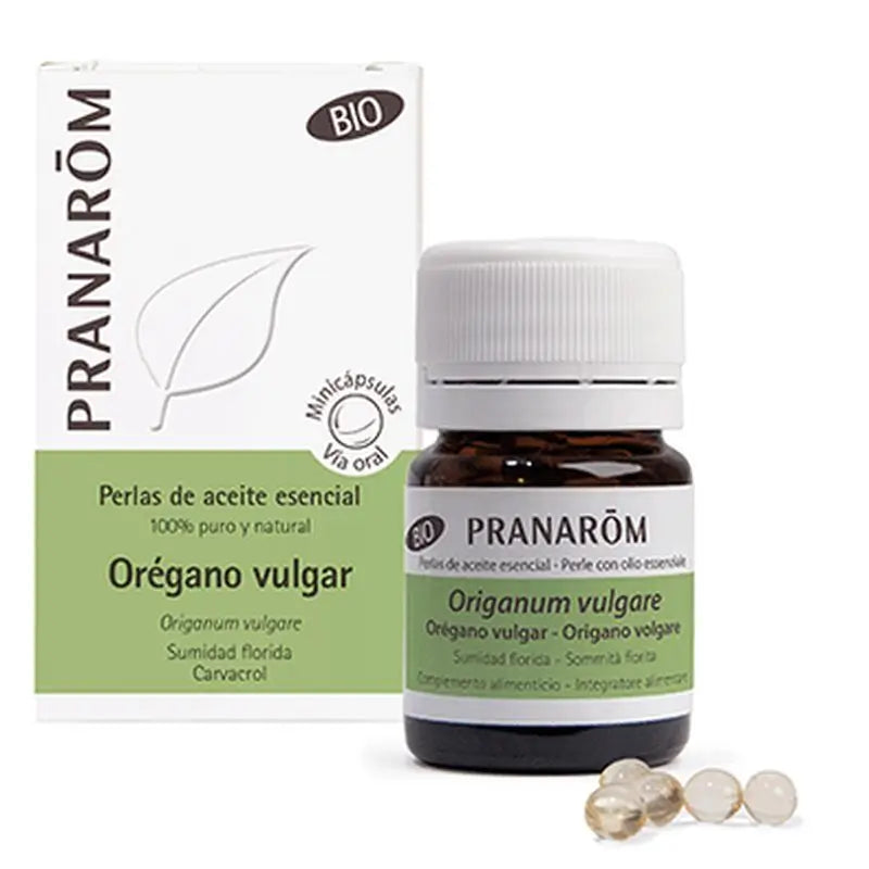 Pranarom Aeqt - Oregano Vulgar Óleo Essencial Orgânico Pérolas 100Mg , 60 unidades