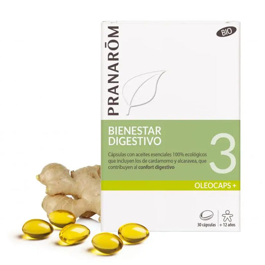 Pranarom Oleocaps 3 Bienestar Digestivo 30 cápsulas