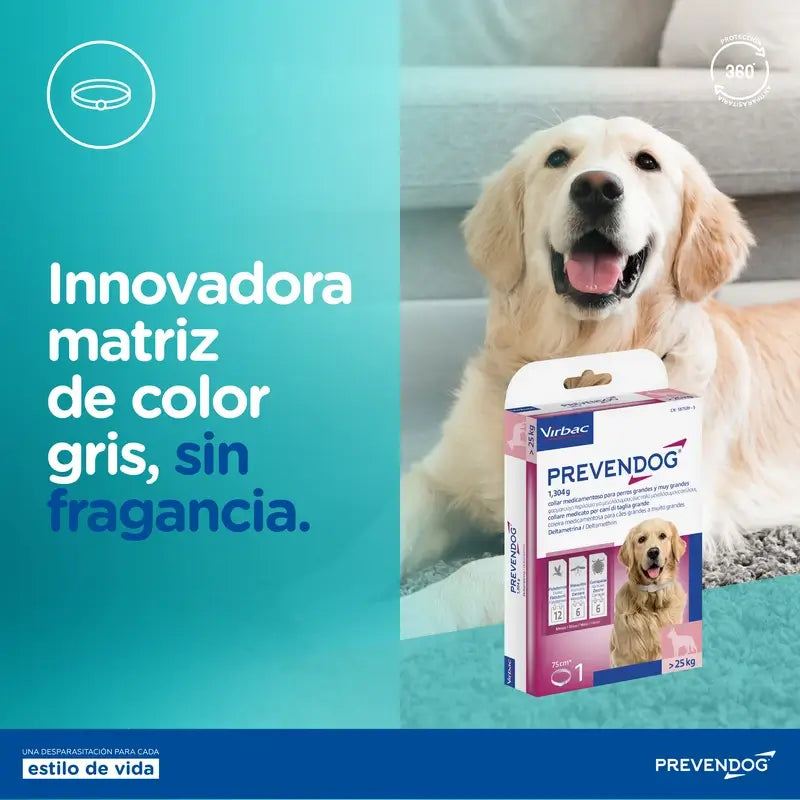 Virbac Prevendog Coleira Antiparasitária 75 Cm, 1 Unidade