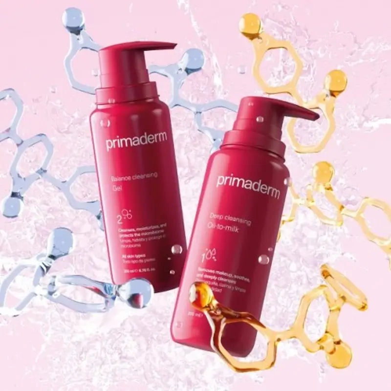 PrimaDerm Pack Duplo Limpeza, Óleo para Leite + Gel de Oferta, 200 ml X 2