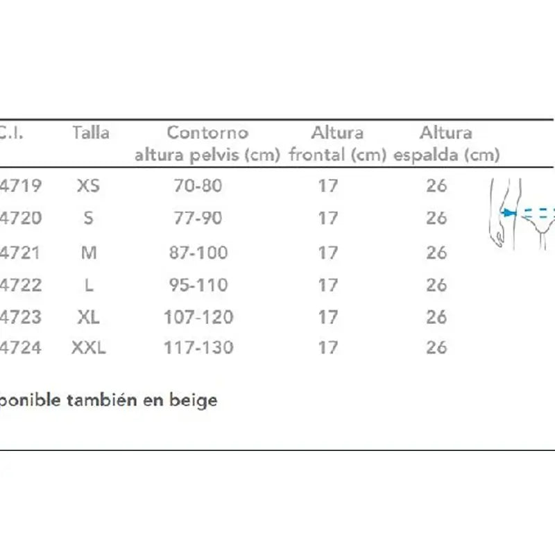 Primspine Care Suporte Lombossacral Semi-Rígido Cinta Crossover Lombar Cinzento Xxl