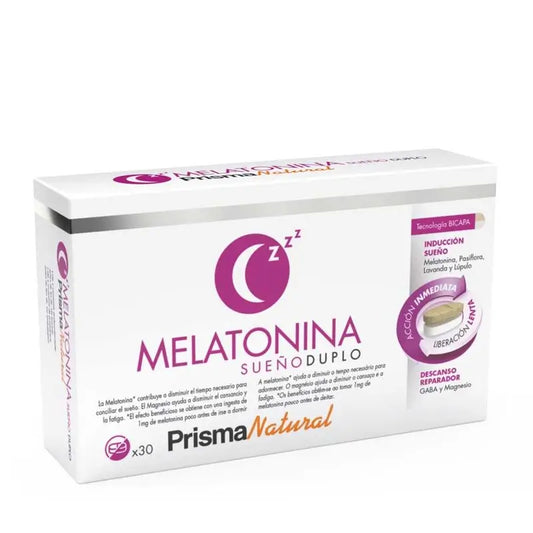 Prisma Natural Melatonin Bicapa Sleep, 30 comprimidos