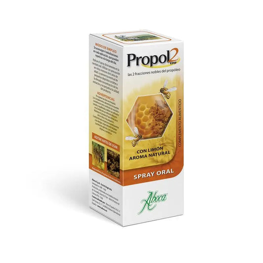 Aboca Propol 2Emf Spray Forte Própolis, Dor de Garganta e Cavidade Bucal, Sabor a Citrinos e Mel, 30 ml