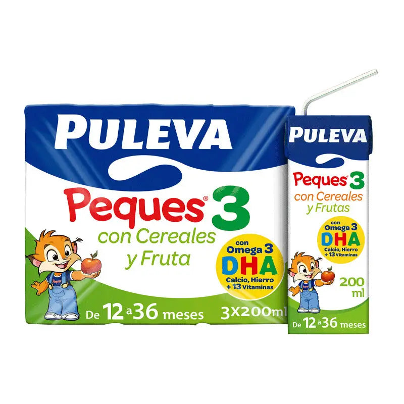 Puleva Peques 3 Crecimiento Cereales y Frutas 3X200 ml 10 unidades