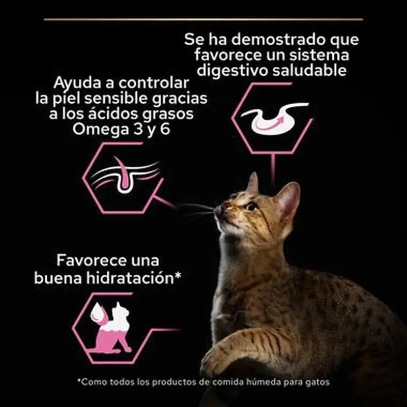 Purina Pro Plan Feline Delicate Turkey 26X85Gr, alimento húmido para gatos