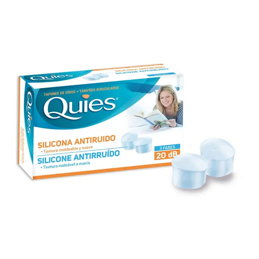 Tampões de ouvido anti-ruído de silicone Quies 6 tampões