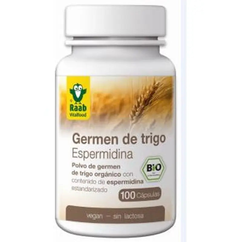 Raab Vitalfood Espermidina Germen De Trigo 600Mg 100Cap Bio Vegan 