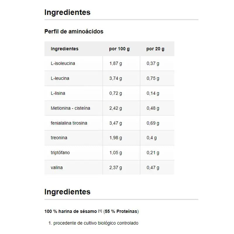 Raab Vitalfood Proteína de Sésamo 500Gr. Bio Sg Vegan