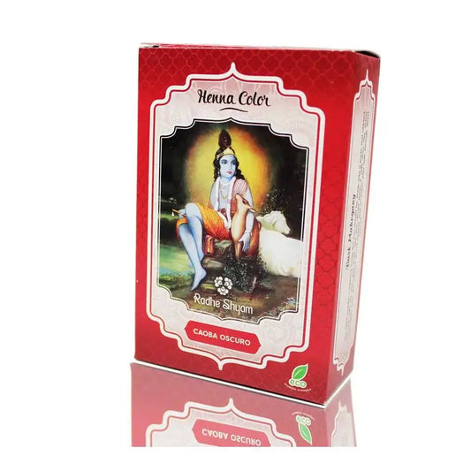 Radhe Henna Caoba Oscuro Polvo Radhe , 100 gr