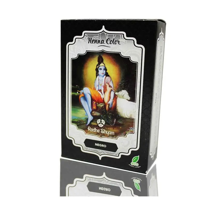 Radhe Henna Negro Polvo Radhe Shyam , 100 gr