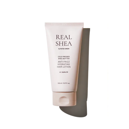 Rated Green Real Shea Loção Hidratante Anti-Frizz para o Cabelo, 150 ml