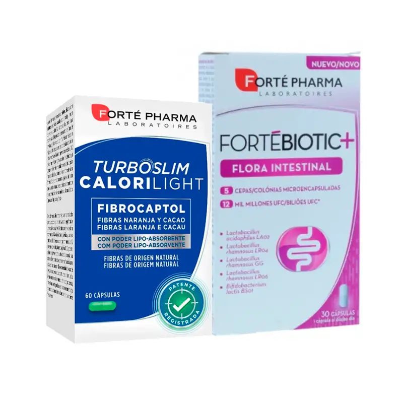 PACK DE VIAGEM REIG JOFRE SLIM CALORLIGHT + FORTEBIÓTICO FLORA INTESTINAL