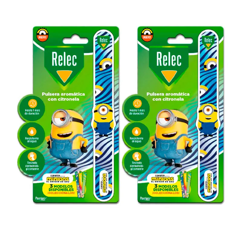 Pulseira de controlo de mosquitos Relec Duplo Minions, azul