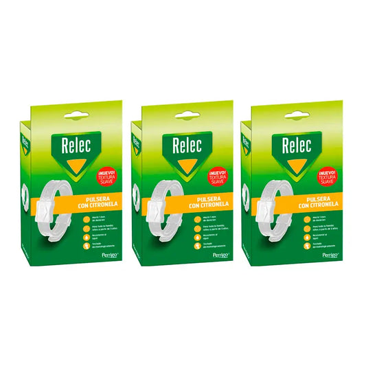 Pulseira anti-mosquito Relec Triplo Branco