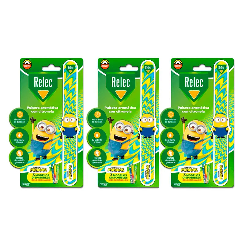 Relec Triplo Pulseira Minions 21 Amarelo