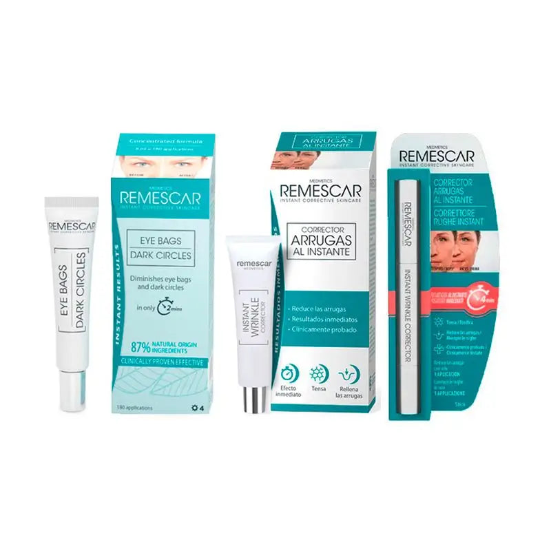 Remescar Pack Bolsas e Olheiras + Correção de Rugas + Byo Stick Free, 8ml + 8ml +4 ml