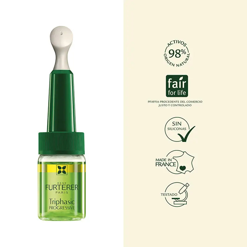 René Furterer Pack Triphasic Progressive Anticaída 5 ml x 8 Frascos