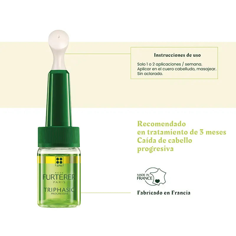 René Furterer Pack Triphasic Progressive Anticaída 5 ml x 8 Frascos