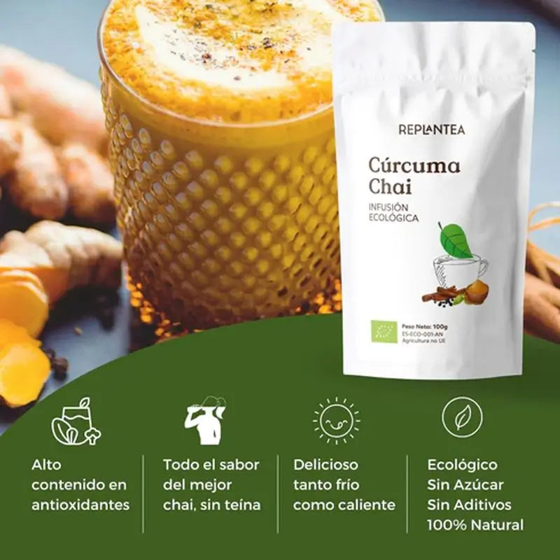 Replantea Cúrcuma Chai Ecológico, 100 gr