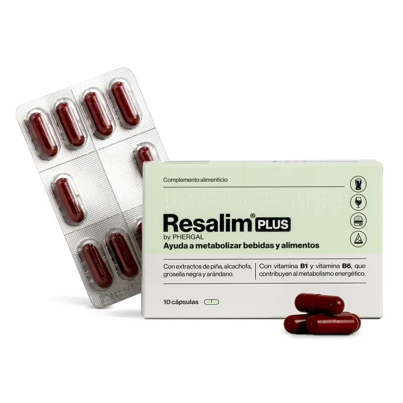 Resalim™ Plus Suplemento alimentar Bebida alimentar Metabolisante Bebida alimentar - 10 comprimidos