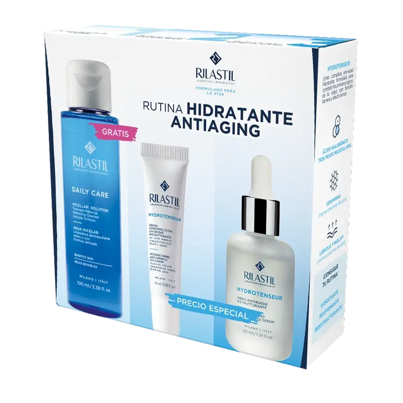 Rilastil Routine Sérum Hidratante Anti-Envelhecimento Hydrotenseur 30 Ml + Creme Hydrotenseur 15 Ml + Água Micelar 100 Ml de oferta