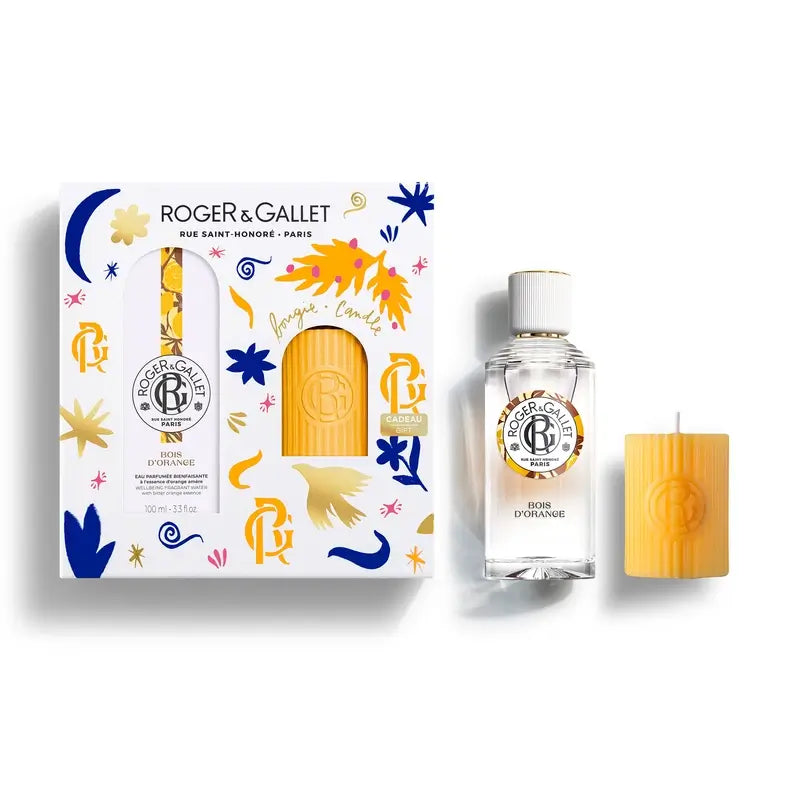 Roger & Gallet Bois D'Orange Wellness Eau de Parfum 100Ml + Vela Perfumada, 2 unidades