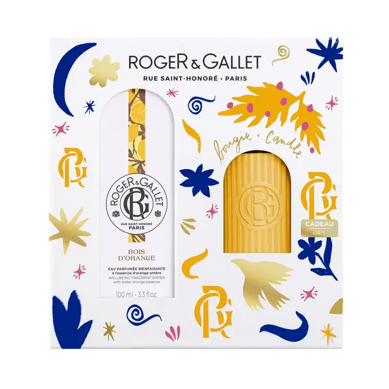 Roger & Gallet Bois D'Orange Wellness Eau de Parfum 100Ml + Vela Perfumada, 2 unidades