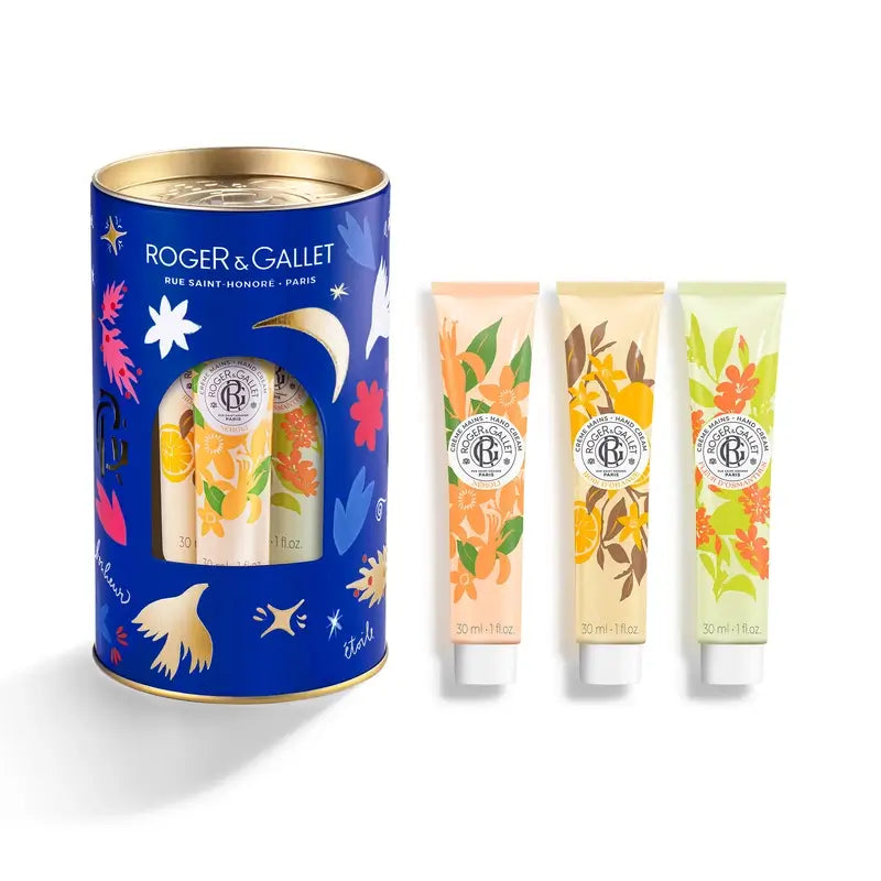 Roger & Gallet Creme de mãos Wellness Baú: Néroli - Bois D'Orange - Fleur D'Osmanthus, 3 unidades