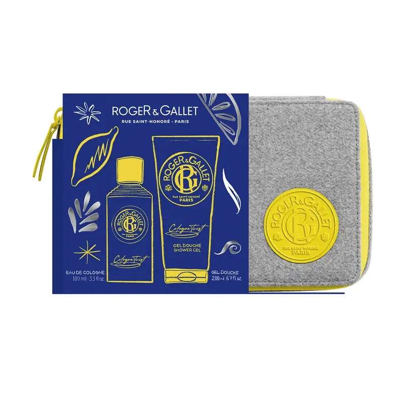 Caixa de toucador Roger & Gallet Cologne Twist Eau De Cologne + Gel de duche, 300 ml