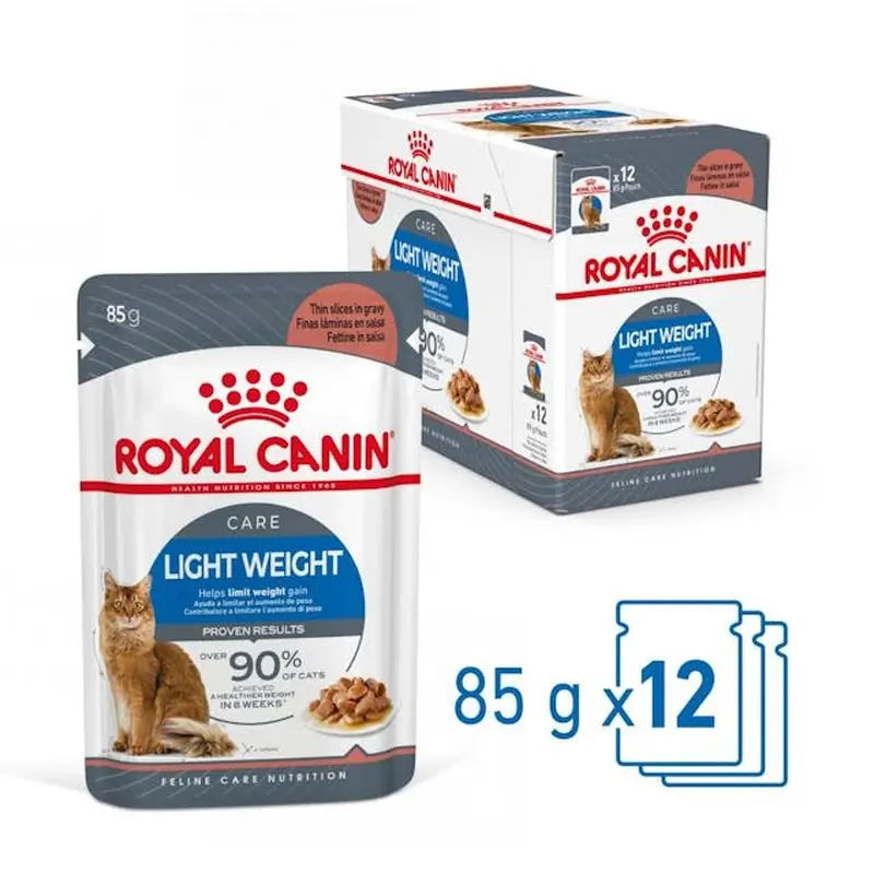 Royal Canin Adult Light Weight Pouch Box 12X85Gr, alimento húmido para gatos