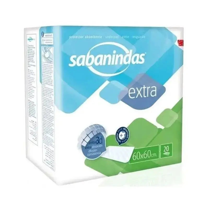 Sabanindas Protecção Absoluta Ajustável Médio 60 x 60 cm 20 unidades