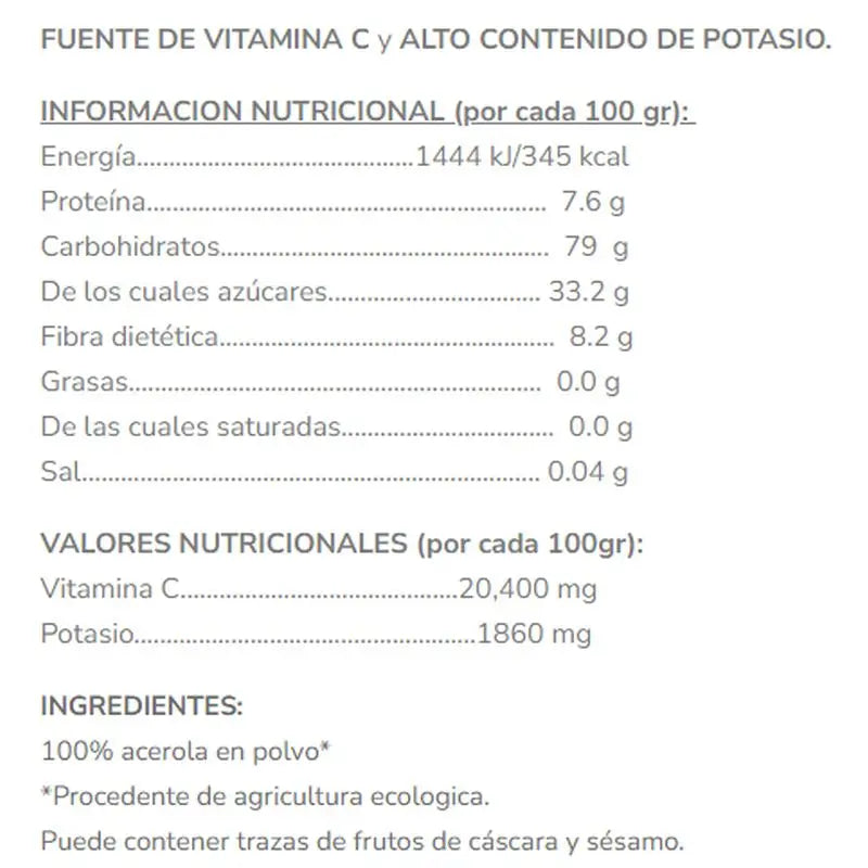 Salud Viva Acerola em Pó 80Gr. Eco