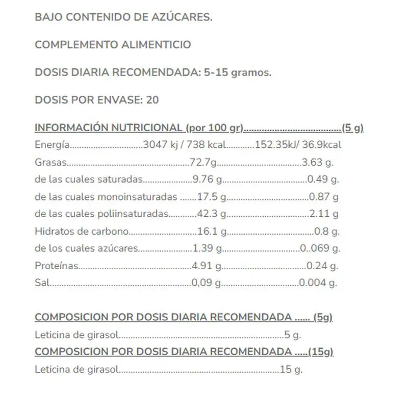 Salud Viva Lecitina de Girassol 150Gr.