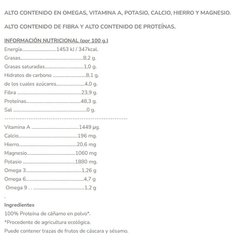 Salud Viva Proteína de Cânhamo 250Gr. Bio