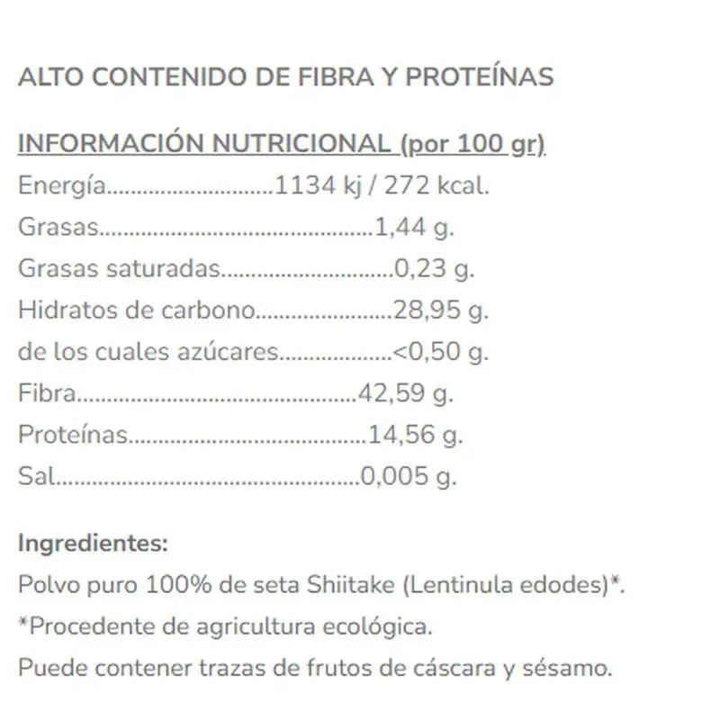 Salud Viva Shitake em Pó 125Gr. Bio Sg Vegan