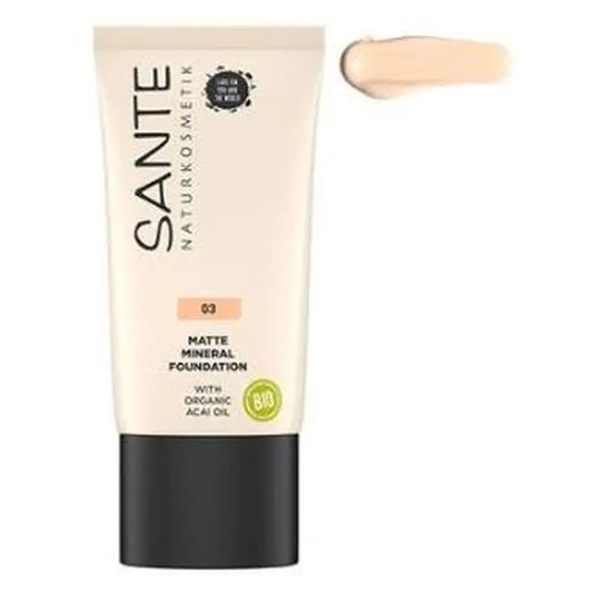 Sante Naturkosmetik Maquillaje Fluido Mineral Mate 03 Neutra Beige 30M 