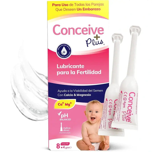 Sasmar Conceive Plus Lubrificante, 8 aplicadores de dose única