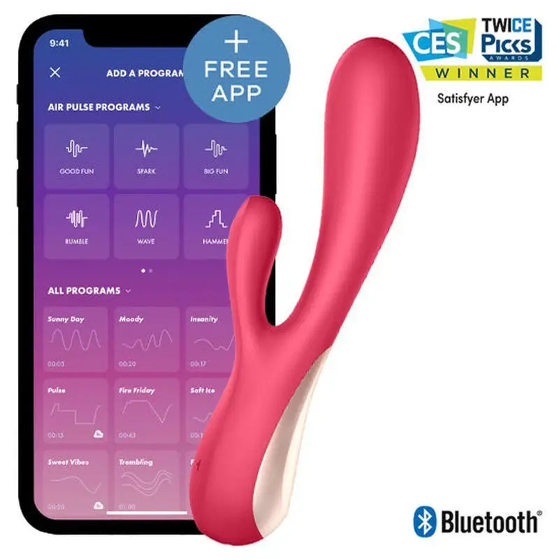 Satisfyer Connect Mono Flex Rojo Con App