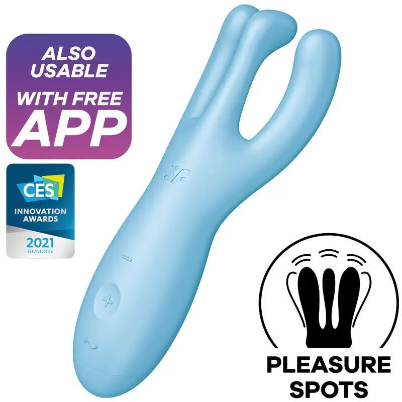 Satisfyer Connect  Threesome 4 Vibrador App - Azul