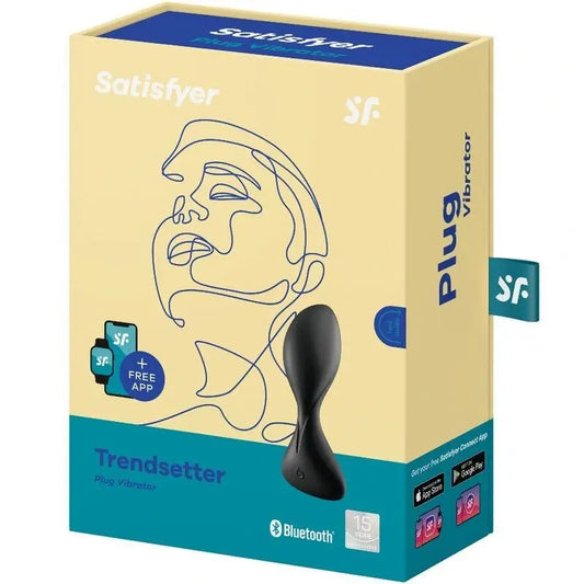 Satisfyer Connect Trendsetter Vibrating Plug App - Preto